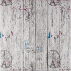 Самоклеюча декоративна 3D панель 3D Loft Париж 700x700x5 мм Сірий (290)