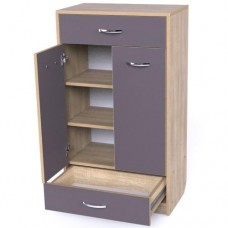 Тумба для взуття Тиса Мебель ТО-144 Дуб сонома Графіт 105x60 см