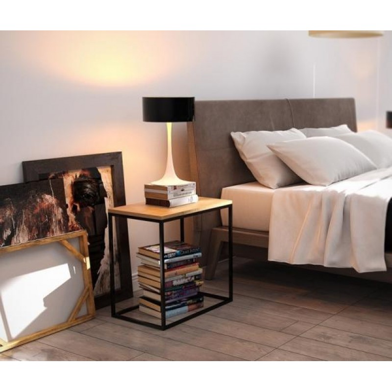 Приліжковий столик у стилі Loft NS-1480 530x500x300 мм Черный