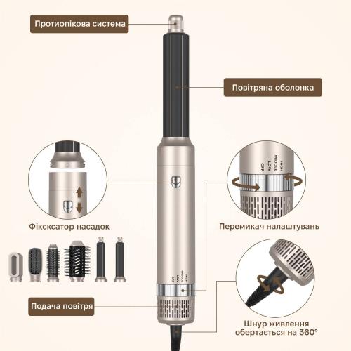 Стайлер для волосся Inspire WT-632-5IN1 Gold Стайлер для волосся Inspire WT-632-5IN1 Gold