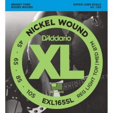 Струни для бас-гітари D'Addario EXL165SL Nickel Wound Custom Light Electric Bass Strings 45/105