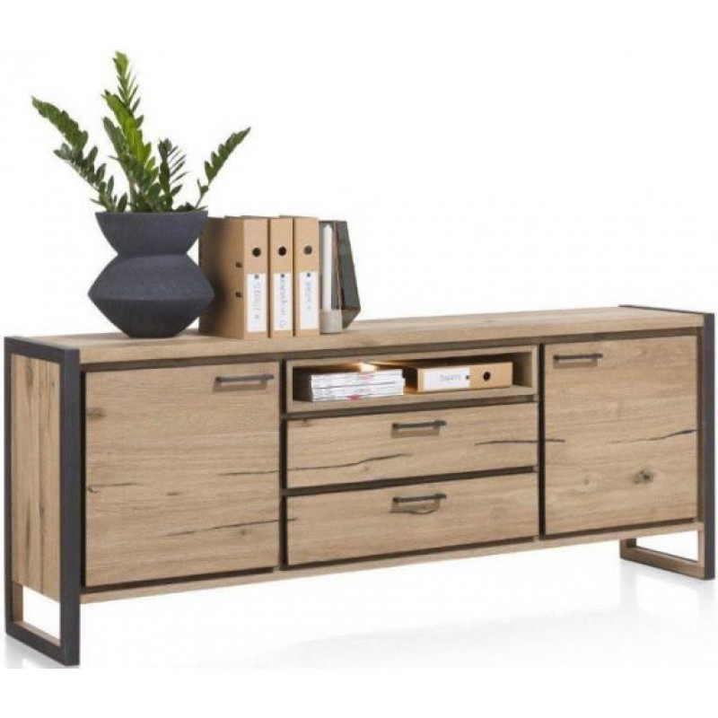 Тумба підставка для TV у стилі Loft NS-2152 690x1220x350 мм Черный