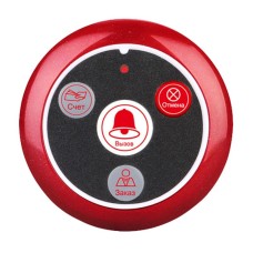 Кнопка виклику офіціанта безпровідна з 4-ма кнопками Retekess T117 червона (счет, вызов, отмена, заказ)