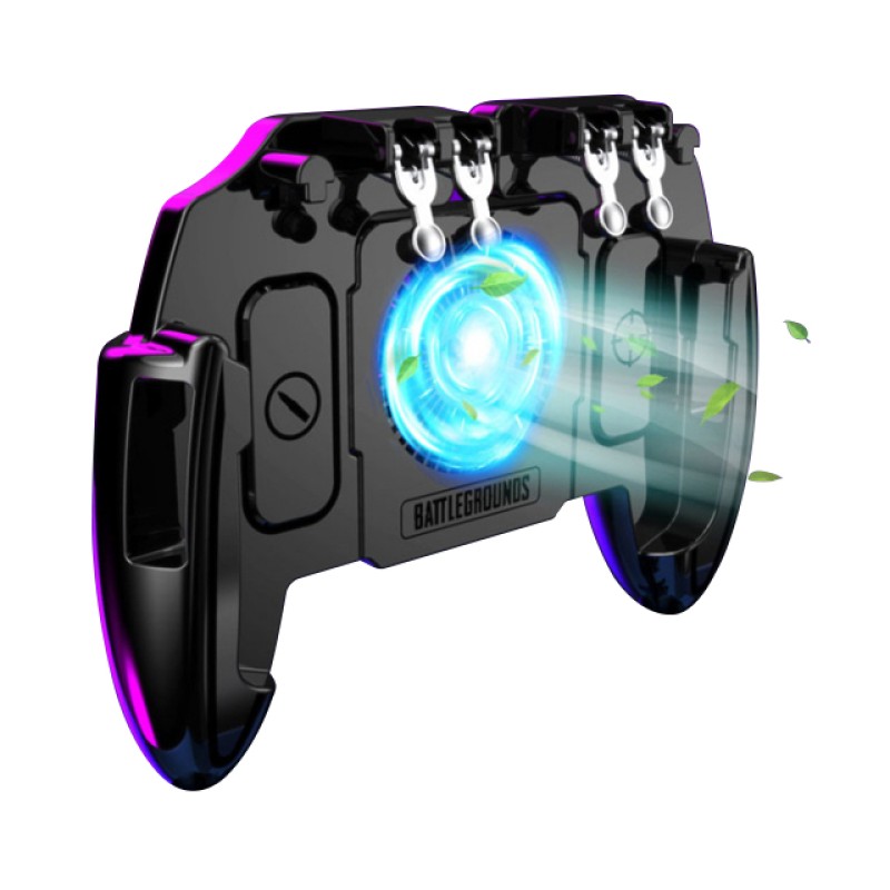 Бездротовий геймпад тригер для смартфонів Union PUBG Mobile M 11 з вентилятором та акумулятором на 800 mAh + напальчники
