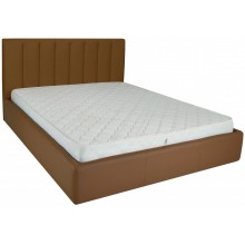 Ліжко Двоспальне Richman Санам 160 х 200 см Флай 2213 A1 З підйомним механізмом та нішою для білизни Світло-коричневе