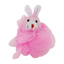 Мочалка для купання малюків Кролик Mega Zayka MGZ-0912(Pink) нейлон
