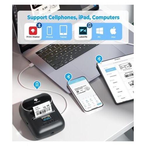 Принтер для термоетикеток Phomemo M110 Label Maker Сірий Принтер для термоетикеток Phomemo M110 Label Maker Сірий