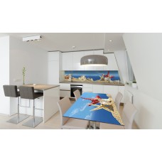 Наклейка вінілова на стіл Zatarga «Мушля» 600х1200 мм Z180822st