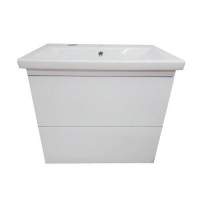 Підвісна тумба Mikola-M Plastic 2.0 White з пом. Como 70 см 2 ящ система push Підвісна тумба Mikola-M Plastic 2.0 White з пом. Como 70 см 2 ящ система push