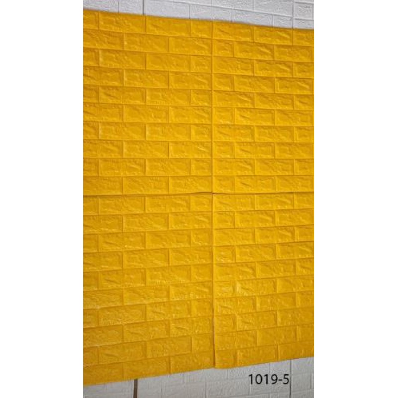 Самоклеюча декоративна панель жовта цегла Loft Expert 700x770x5 мм
