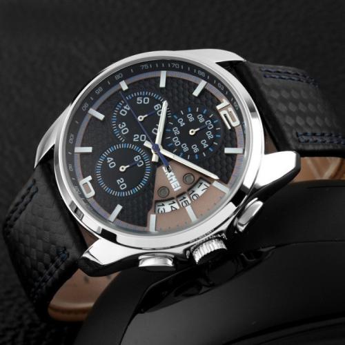 Годинник наручний Skmei 9106 Black 9106BU (17117-hbr) Годинник наручний Skmei 9106 Black 9106BU (17117-hbr)
