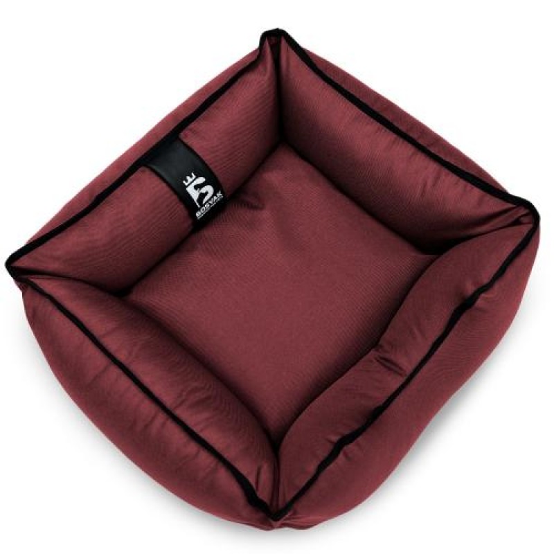 Лежак ліжко для собак та котів EGO Bosyak Waterproof XS 50x45 Бордовий (спальне місце для собак та котів)
