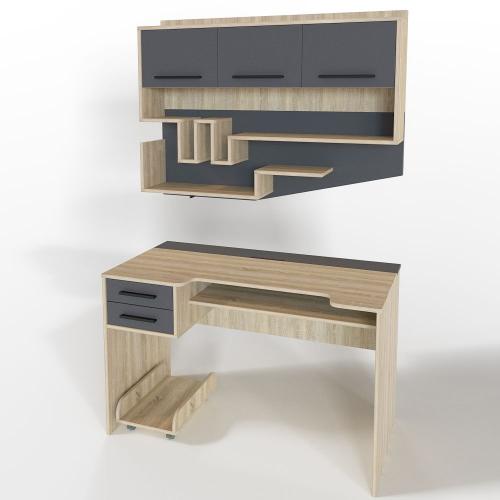 Комп'ютерний стіл Тиса Мебель Тіса Стиль-7 Сонома Графіт 750x600x1200 мм Комп'ютерний стіл Тиса Мебель Тіса Стиль-7 Сонома Графіт 750x600x1200 мм