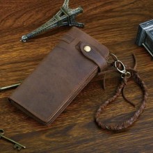 Чоловічий клатч Vintage 14383 із вінтажної шкіри Коричневий, Коричневий