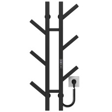 Рушникосушарка електрична Sakura П6 100х800 E Deffi Чорний JD04 (A.SR.80.10.6.E.B.R.2)