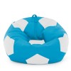 Крісло мішок М'яч Оксфорд 120см Студія Комфорту Великий Блакитний + Білий