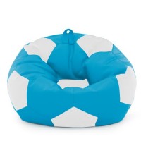 Крісло мішок М'яч Оксфорд 120см Студія Комфорту Великий Блакитний + Білий Крісло мішок М'яч Оксфорд 120см Студія Комфорту Великий Блакитний + Білий