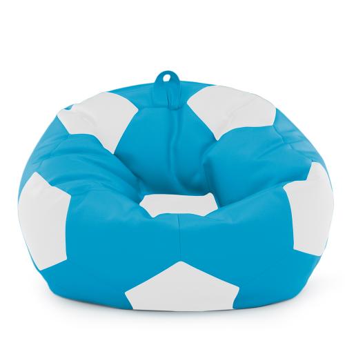 Крісло мішок М'яч Оксфорд 120см Студія Комфорту Великий Блакитний + Білий Крісло мішок М'яч Оксфорд 120см Студія Комфорту Великий Блакитний + Білий