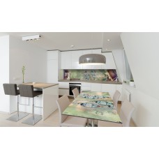 Наклейка вінілова на стіл Zatarga «Малюнок Особи та Ліхтарі» 600х1200 мм Z180375st