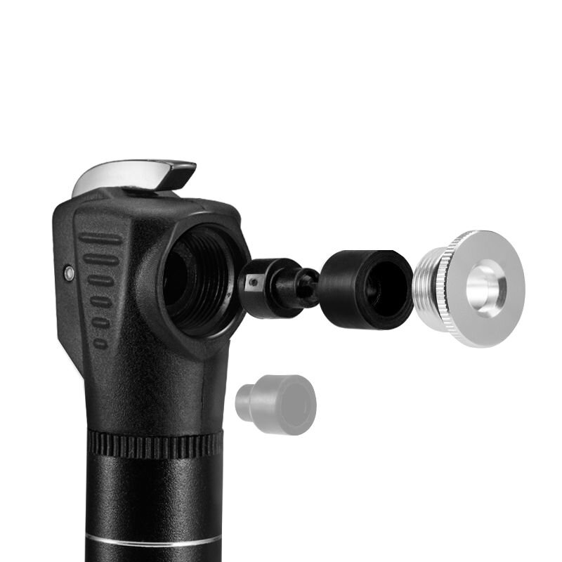 Насос для велосипеда високого тиску ручний Rockbros JG-1040BBK, велонасос 8 атмосфер, чорний