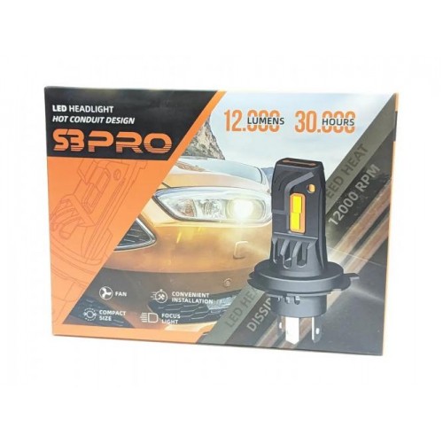 Комплект LED ламп S3PRO HeadLight НВ3 9005 12V 50W/set 6000K