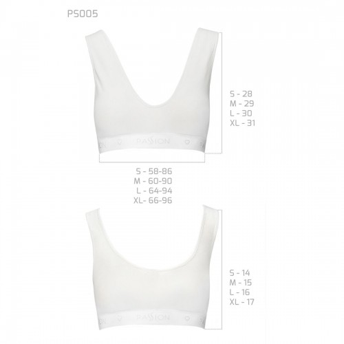 Спортивний топ з еластичної бавовни Passion PS005 TOP white, size M в інтернет супермаркеті PbayMarket!