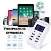 Мережевий зарядний пристрій на 8 роз'ємів Addap WLX-A8T Type-C + USB-A PD 3.0 та QC 3.0