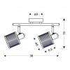 Спот Candellux Canabera 36x19 см Чорний (92-81766)