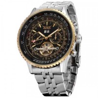 Чоловічий наручний годинник механічний Jaragar Luxury Silver Чоловічий наручний годинник механічний Jaragar Luxury Silver