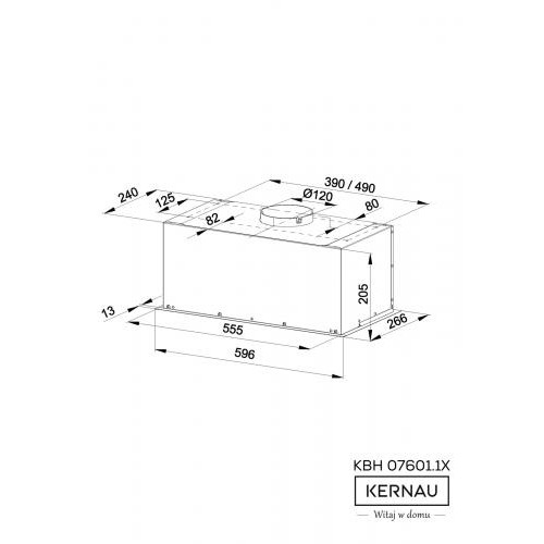 Витяжка вбудована Kernau KBH 07601.1 X в інтернет супермаркеті PbayMarket!