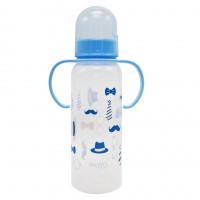 Пляшечка пластикова з ручками Mega Zayka MGZ-0207(Blue) 250 мл