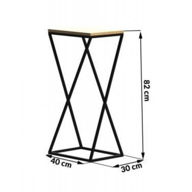 Підставка для квітів у стилі Loft NS-1411 850x400x300 мм Черный