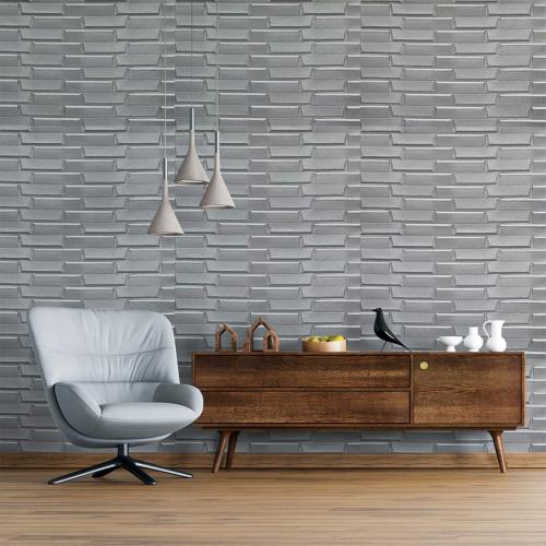 Самоклеюча 3D панель кладка срібло Sticker Wall 19600х700х5мм Самоклеюча 3D панель кладка срібло Sticker Wall 19600х700х5мм