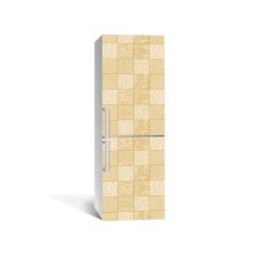 Наклейка на холодильник Zatarga «Кремова клітка» 650х2000 мм вінілова 3Д наклейка декор на кухню