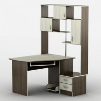Комп'ютерний стіл кутовий Тиса Ексклюзив-5 Венге магія - Дуб молочний Комп'ютерний стіл кутовий Тиса Ексклюзив-5 Венге магія - Дуб молочний