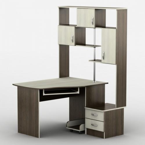 Комп'ютерний стіл кутовий Тиса Ексклюзив-5 Венге магія - Дуб молочний Комп'ютерний стіл кутовий Тиса Ексклюзив-5 Венге магія - Дуб молочний
