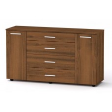 Комод для речей Компанит 1-3-2 130х38х73 см горіх
