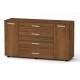Комод для речей Компанит 1-3-2 130х38х73 см горіх