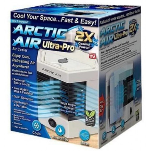 Настільний портативний міні-кондиціонер Arctic Ultra Pro 2Х із зволожувачем повітря 750 мл 16х20х20 см Білий (2104618514)