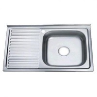 Кухонна мийка накладна ZERIXZ8050R-06-160E satin (ZX1613) Кухонна мийка накладна ZERIXZ8050R-06-160E satin (ZX1613)