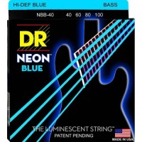 Струни для бас-гітари DR NBB-40 Hi-Def Neon Blue K3 Coated Light Bass Guitar 4 Strings 40/100 Струни для бас-гітари DR NBB-40 Hi-Def Neon Blue K3 Coated Light Bass Guitar 4 Strings 40/100