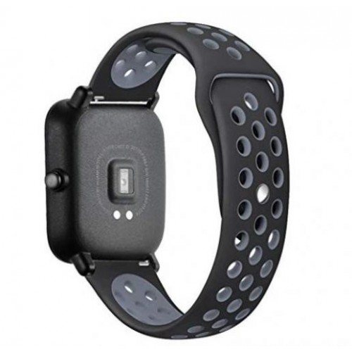 Ремінець BeWatch sport-style 20 мм для смарт-годин Xiaomi amazfit BIP Чорно-Сірий (1010114) Ремінець BeWatch sport-style 20 мм для смарт-годин Xiaomi amazfit BIP Чорно-Сірий (1010114)