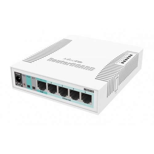 Комутатор MikroTik CSS106-5G-1S (RB260GS) (5x1Gb, 1x SFP) в інтернет супермаркеті PbayMarket!