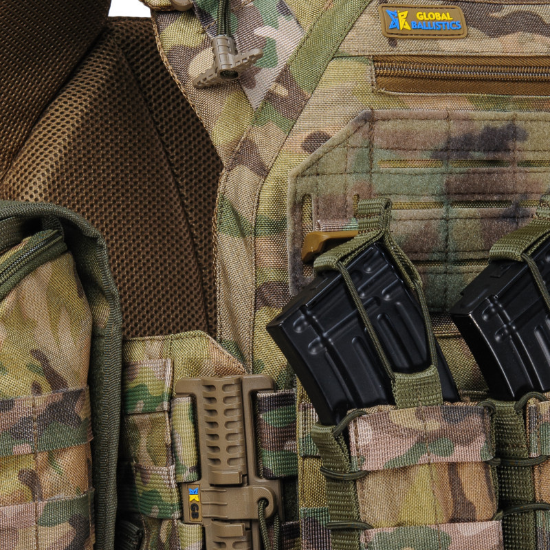 Плитоноска тактична зі швидким скиданням з підсумками No Brand Warmor Gen.3 Pro Max One Size Мультикам (2396567744)