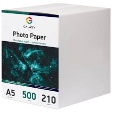 Фотопапір Galaxy A5 210 г/м2 матовий Білий 500 шт