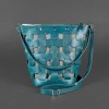 Шкіряна плетена сумка жіноча BlankNote Пазл Krast M Зелена (BN-BAG-32-malachite)