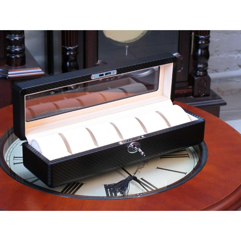 Шкатулка для зберігання годинників Salvadore 6W-KC Чорний