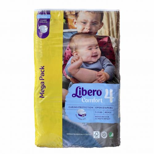 Дитячі підгузники Libero Comfort 4 (7-11 кг) 80 шт в інтернет супермаркеті PbayMarket!