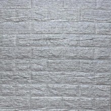 Самоклеюча декоративна 3D панель під цеглу сіра смужка 700x770x5мм (183) Sticker Wall