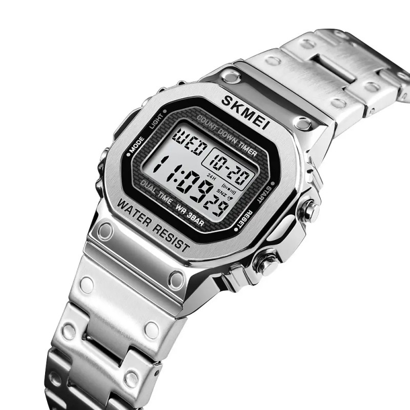 Жіночий спортивний годинник Skmei 1433 Singapore Сріблястий